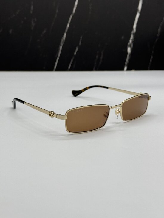 NEW GUCCI GG1600S 002 GOLD WOMEN SUNGLASSES WITH CHAIN